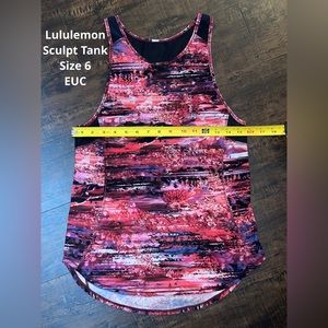 Lululemon Sculpt Tank, Size 6, EUC!
